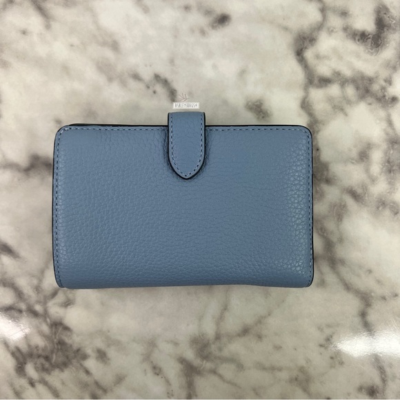 Kate Spade Leila Dome Backpack & Medium Compact Bifold Wallet In Dusty Blue - Picture 14 of 16